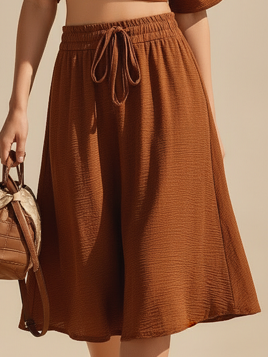 Vacation-style Hooded V-neck Short-sleeved Top And Skirt Set