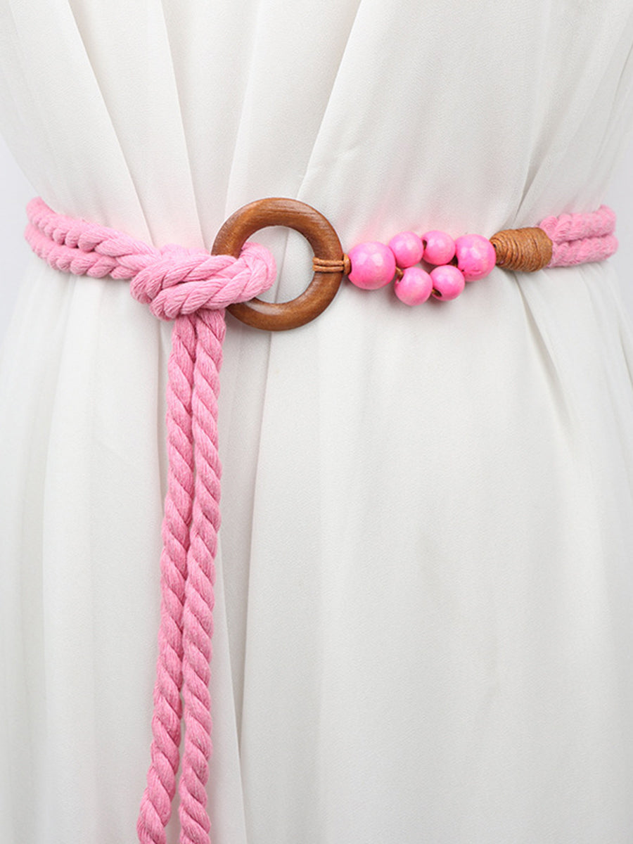 Vintage Bohemian Style Woven Hemp Rope Belt