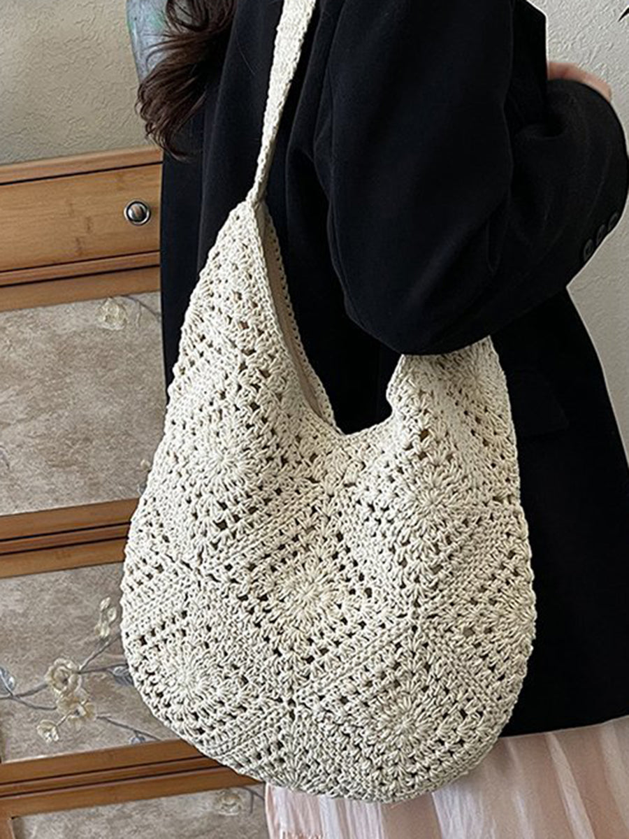 Ethnic Style Hollow-out Beach Bag