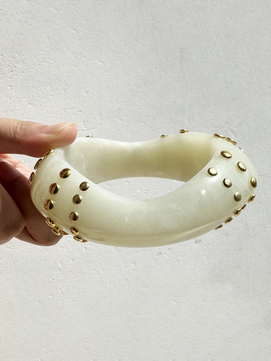 Exaggerated Studded Resin Bracelet