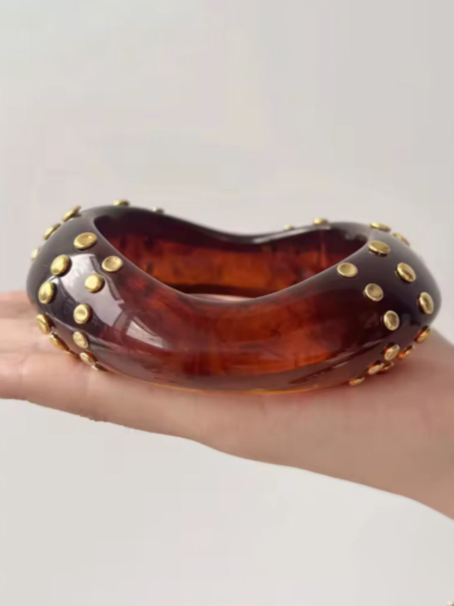 Exaggerated Studded Resin Bracelet
