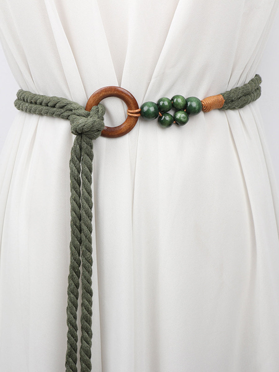 Vintage Bohemian Style Woven Hemp Rope Belt