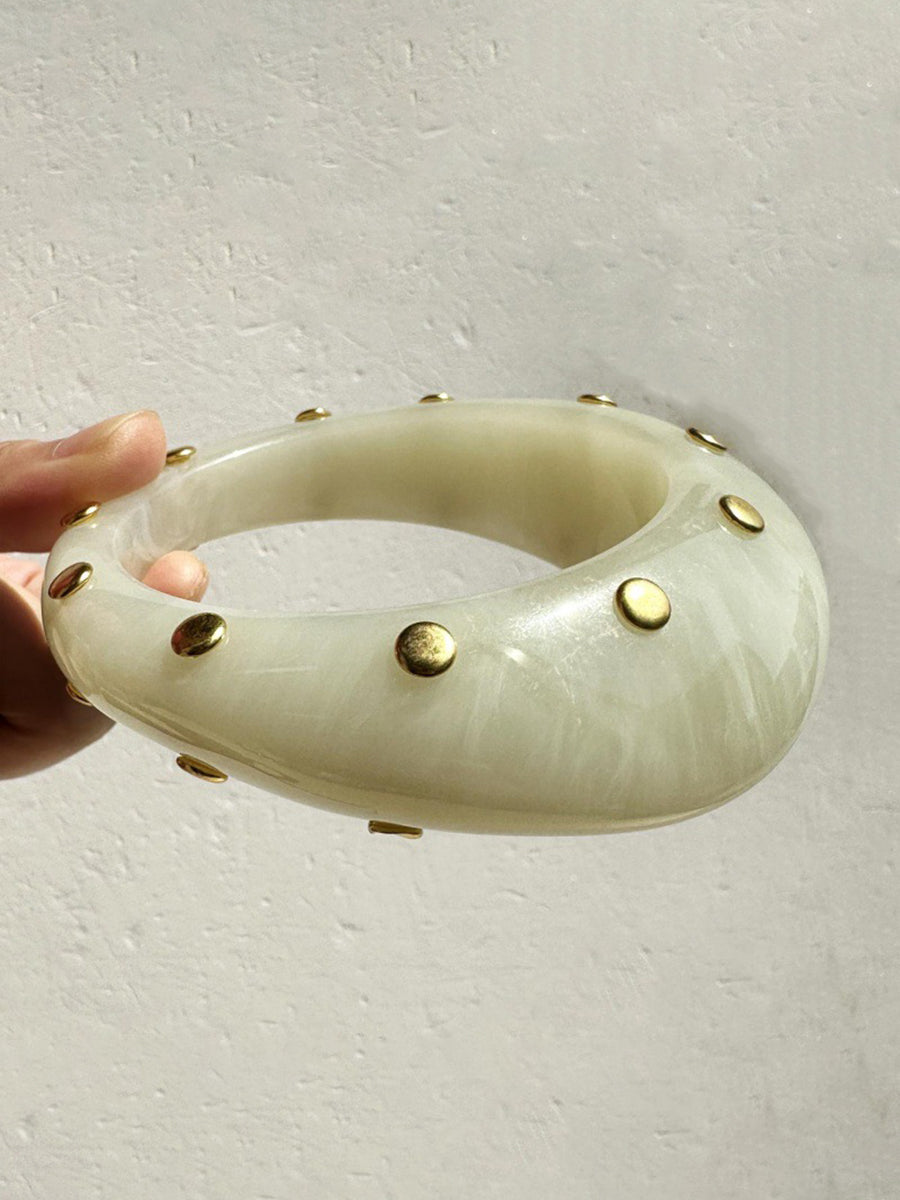 Exaggerated Studded Resin Bracelet