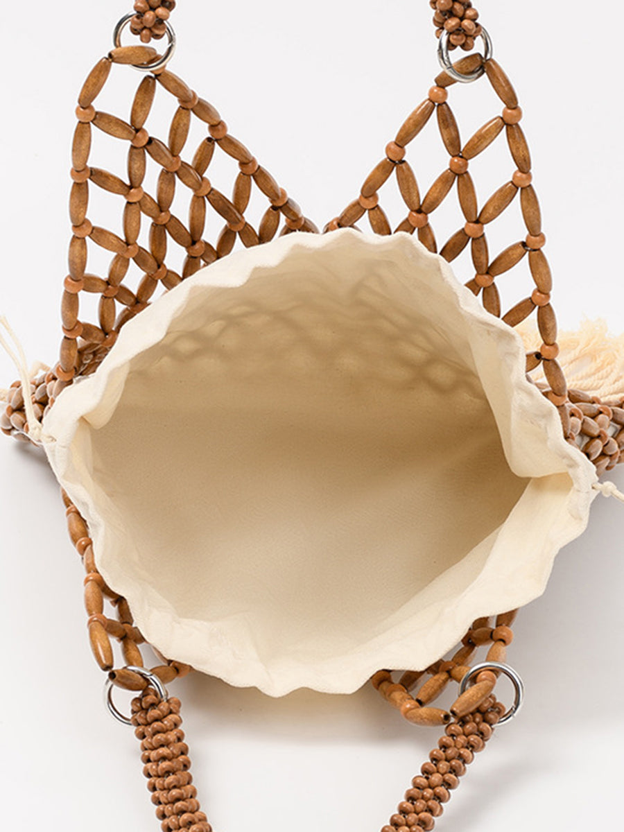 Handmade Woven Tassels Beaded Bag