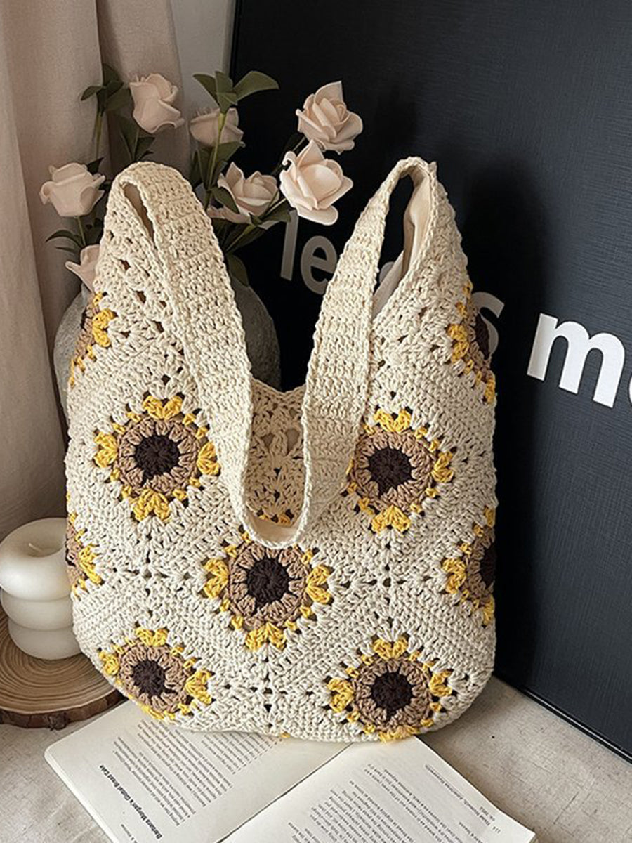 Ethnic Style Hollow-out Beach Bag